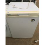 A WHITE BRANDTY UNDER COUNTER FRIDGE BELIEVED IN WORKING ORDER BUT NO WARRANTY