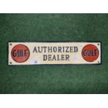 A CAST 'GULF AUTHORISED DEALER' WALL PLAQUE