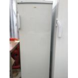 A WHITE MATSUI UPRIGHT FRIDGE BELIEVED IN WORKING ORDER BUT NO WARRANTY
