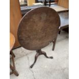 A GEORGE III OAK TRIPOD TABLE, 28" DIAMETER