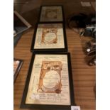 THREE FRAMED POSTERS RELATING TO THE EMPIRE PALACE HANLEY
