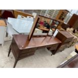 A STAG MINSTREL DRESSING TABLE, 60" WIDE