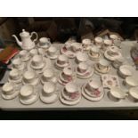 A LARGE QUANTITY OF CHINA TEA WARE TO INCLUDE QUEEN ANNE, ROYAL VALE ETC.