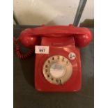 A 1960'S RETRO RED TELEPHONE