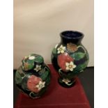 TWO ITEMS OF COUNTRY CRAFT COLLECTION POTTERY TO INCLUDE A VASE AND A LIDDED GINGER JAR