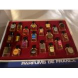 A SELECTION OF 21 PARFUMS DE FRANCE MINIATURES