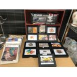 AN ECLECTIC ASSORTMENT TO INCLUDE, FRAMED FOOD PRINTS, AN RC HELICOPTER AND KNITTING BROCHURES ETC