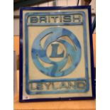 A 'BRITISH LEYLAND' ADVERTISING ILLUMINATED LIGHT BOX SIGN