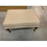 A BEIGE LINEN EFFECT FOOTSTOOL ( 40X72X49 CM)