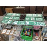 A LARGE QUANTITY OF 'FIRE EXIT' SIGNS (42)