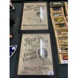 TWO FRAMED 'GERTIE GITANA' POSTERS