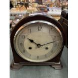 A VINTAGE WOODEN 'ENFIELD' MANTEL CLOCK