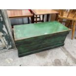 A VICTORIAN PAINTED TOOL CHEST, 34" CHEST