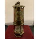 A VINTAGE BRASS MINER'S LAMP