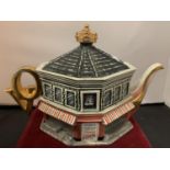 A LARGE TEAPOT DEPICTING EASTENDERS QUEEN VIC (A/F HAIRLINE CRACK TO INSIDE OF LID)