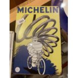 A VINTAGE STYLE METAL RETRO MAN CAVE SIGN ' MICHELIN' 20X30CM