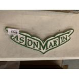 AN ENAMEL ASTON MARTIN SIGN