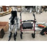 A WHEELCHAIR AND A MOBILITY SEAT/WALKING FRAME