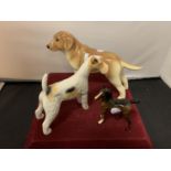 TWO DOGS AND A BESWICK FOAL