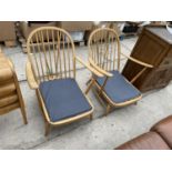 TWO ERCOL SPINDLE BACK FIRESIDE CHAIRS