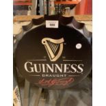 A VINTAGE GARAGE RETRO 'GUINESS' HANGING WALL BEER BOTTLE CAP DISPLAY SIGN 35CM