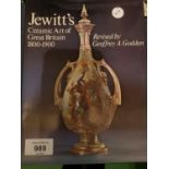 TWO ALBUMS OF OLD NEWSPAPER CUTTINGS AND A JEWITT'S CERAMIC ART OF GREAT BRITAIN 1800-1900