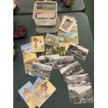 A LARGE QUANTITY OF APPROX 215 VINTAGE POSTCARDS FROM THE 1950'S/60'S AND 70'S TO MAINLY INCLUDE