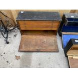 A VINTAGE WOODEN JOINERS TOOL CHEST