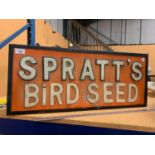 A 'SPRATT'S BIRD SEED' ILLUMINATED LIGHT BOX SIGN