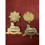 FOUR LINCOLNSHIRE CAP BADGES