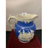 A COPELAND SPRIGGED JUG KNOWN AS THE 'COLUMBUS PITCHER' MADE TO COMMEMORATE 1492 IN 1892 IMP