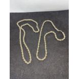 TWO SILVER ROPE CHAINS