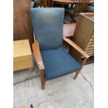 A PARKER KNOLL FIRESIDE CHAIR MODEL NO PK 988/1023