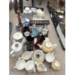 AN ASSORTMENT OF CERAMIC WARE TO INCLUDE TWO DIFFERENT TEA SERVICES AND JASPER WARE ETC