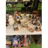AN ASSORTMENT OF VARIOUS CERAMICS TO INCLUDE A ROYAL DOULTON JUG AND DICKENS WARE