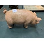 A CAST BUTCHERS PIG MONEY BOX