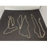 THREE SILVER NECKLACES