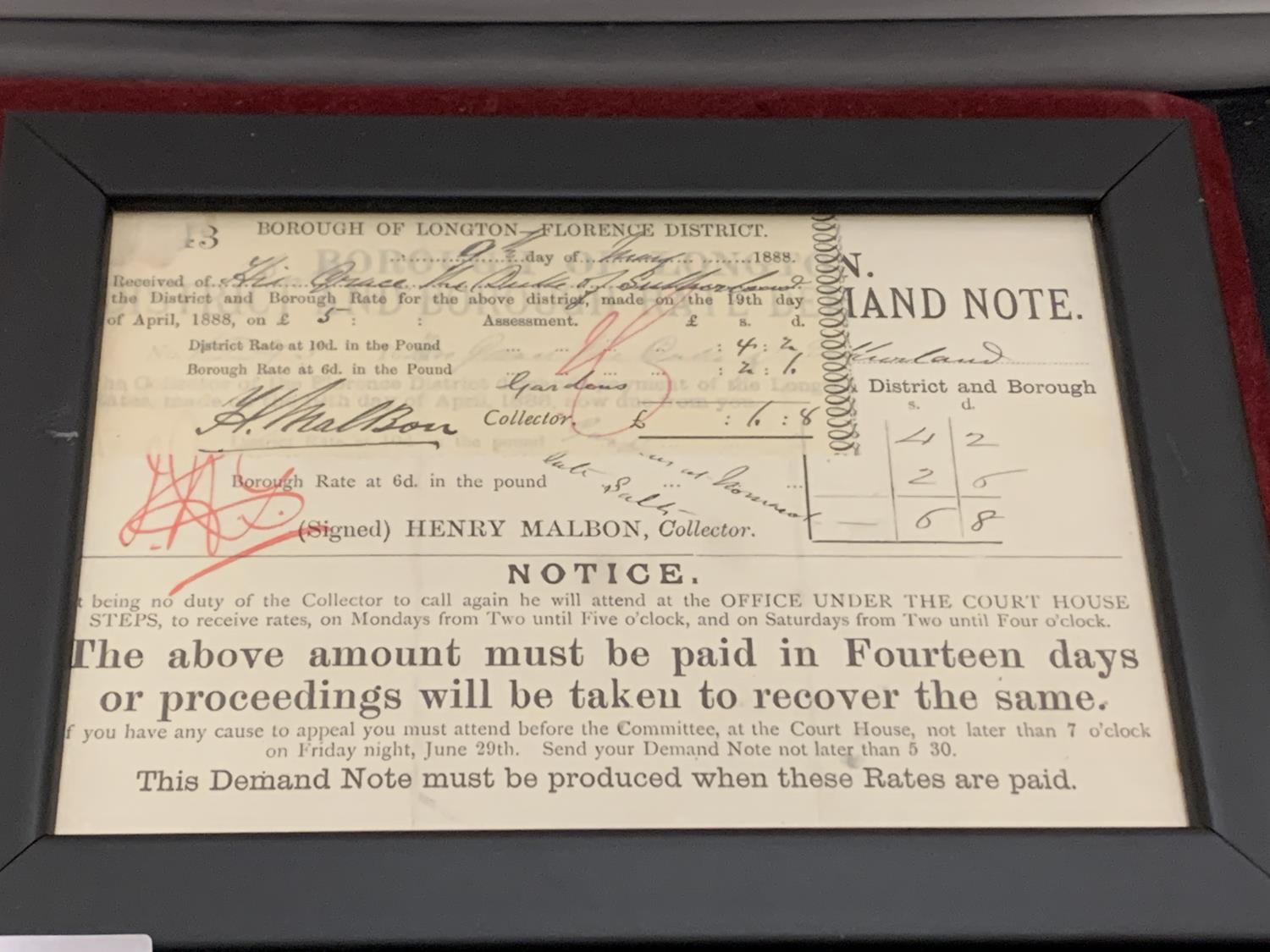 A PAIR OF DUKE OF SUTHERLAND SIGNED RECEIPTS - Image 3 of 3