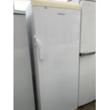 A WHITE BEKO UPRIGHT FRIDGE BELIEVED IN WORKING ORDER BUT NO WARRANTY