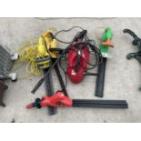A STEAM CLEANER AND FOUR ELECTRIC HEDGE TRIMMERS