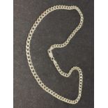 A SILVER NECKLACE MARKED ITALY 925 APPROXIMATELY 20 INCHES LONG