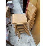 FOUR MID 20TH CENTURY CHILD'S SCHOOL CHAIRS