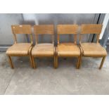 FOUR MID 20TH CENTURY BENTWOOD CHILDS SCHOOL CHAIRS