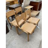 FOUR MID 20TH CENTURY BENTWOOD CHILDS SCHOOL CHAIRS