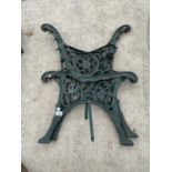 TWO CAST IRON BENCH ENDS