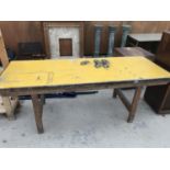 A WOODEN WORK BENCH (214CM)