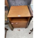 AN AVALON RETRO TEAK BEDSIDE CABINET