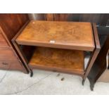 A BURR WALNUT 'BESWAY' FOLD-OVER TEA TROLLEY