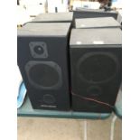 A PAIR OF WHARFEDALE SPEAKERS AND A FURTHER PAIR OF PIONEER SPEAKERS