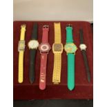 SIX VARIOUS WRIST WATCHES